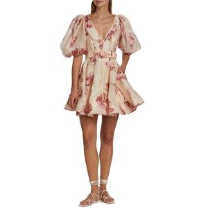 ZIMMERMANN PUFF SLEEVE MINIDRESS 2023 COLLECTION